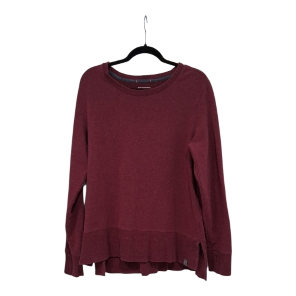 🌸SPRING SALE LL Bean Maroon Crewneck Long Sleeve Sweatshirt Size Large